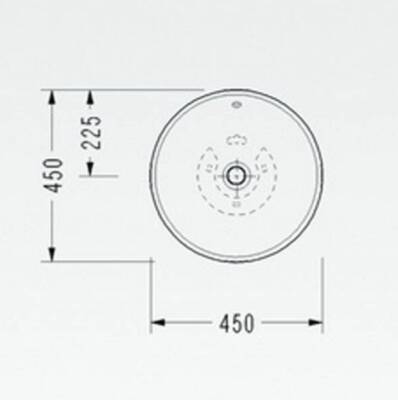 Serel - Çanak Lavabo 45x45 cm Taşma Kanallı OUTLET - 2002DSS000-TESHIR - 3