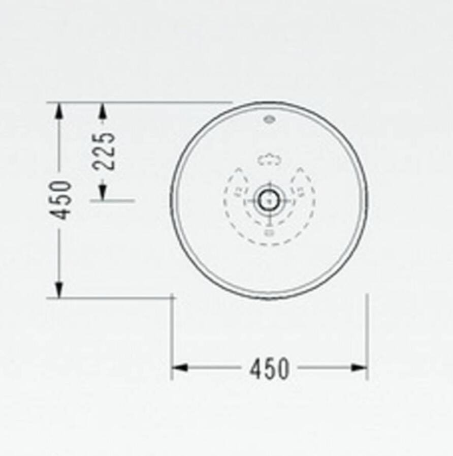 Serel - Çanak Lavabo 45x45 cm Taşma Kanallı OUTLET - 2002DSS000-TESHIR - 3