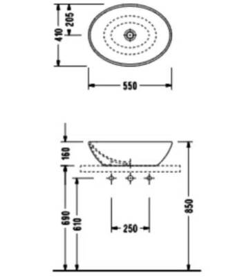 Serel Chamonix Çanak Lavabo - CH33DXS110H - 3