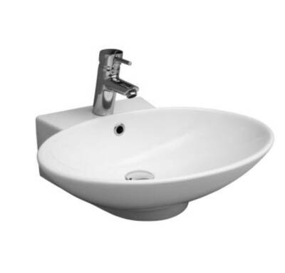 Serel - Chamonix Tezgah Üstü Lavabo 55 cm Beyaz OUTLET - CH01TDS000-TESHIR - 1
