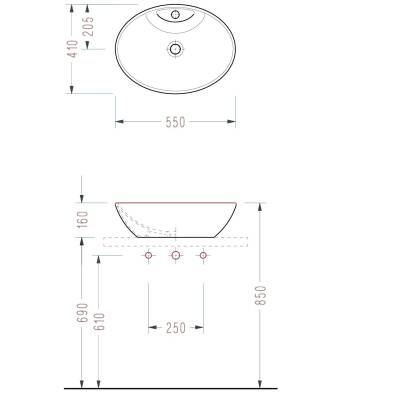 SEREL Chomonix Çanak Lavabo - CH34TXS110H - 3