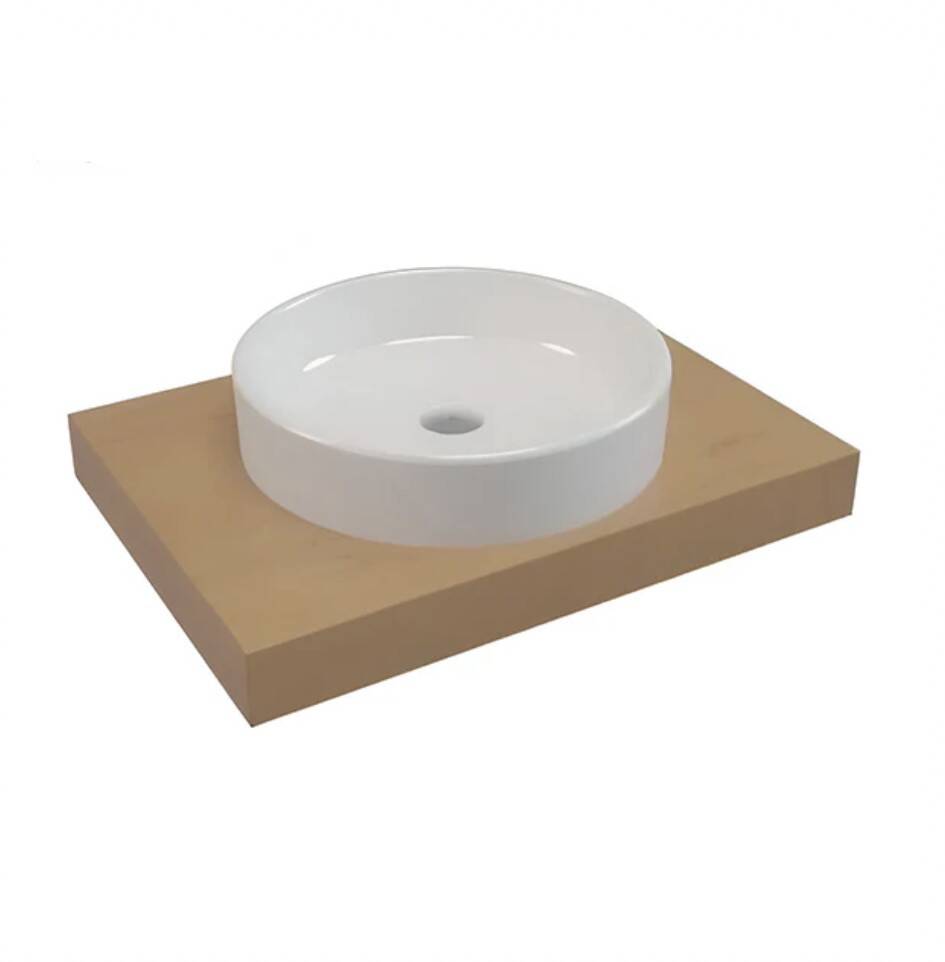 Serel - Luna Tezgah Üstü Silindirik Lavabo 46 cm Beyaz OUTLET - 2025DSS110H-TESHIR - 4