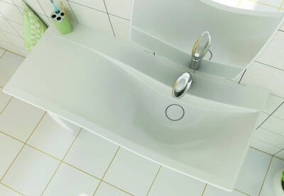 Serel - Marine Lavabo 50x110cm Beyaz OUTLET - MR01TDS110AB-TESHIR - 3