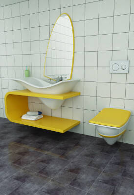 Serel - Marine Lavabo 50x110cm Beyaz OUTLET - MR01TDS110AB-TESHIR - 4
