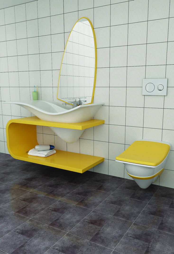 Serel - Marine Lavabo 50x110cm Beyaz OUTLET - MR01TDS110AB-TESHIR - 4