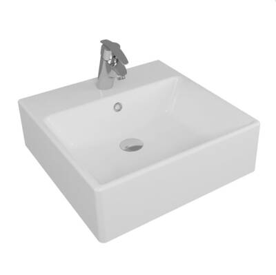Serel - Minimal Kare Lavabo 50 cm Beyaz OUTLET - 2042TDS110AB-TESHIR - 1