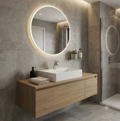 Serel - Minimal Tezgah üstü Dikdörtgen Lavabo 42x60 Cm Beyaz - 2047TDS110H - 1