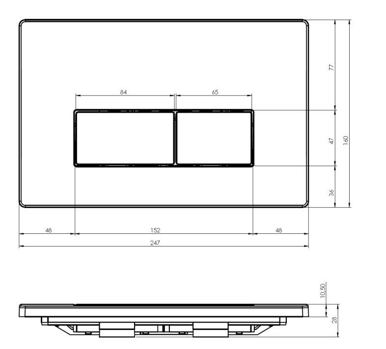 SEREL - P58 Mat Krom Metal Kumanda Paneli OUTLET - P580110-TESHIR - 2