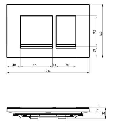 SEREL - P58 Parlak Krom Kumanda Paneli OUTLET - P580120-TESHIR - 2