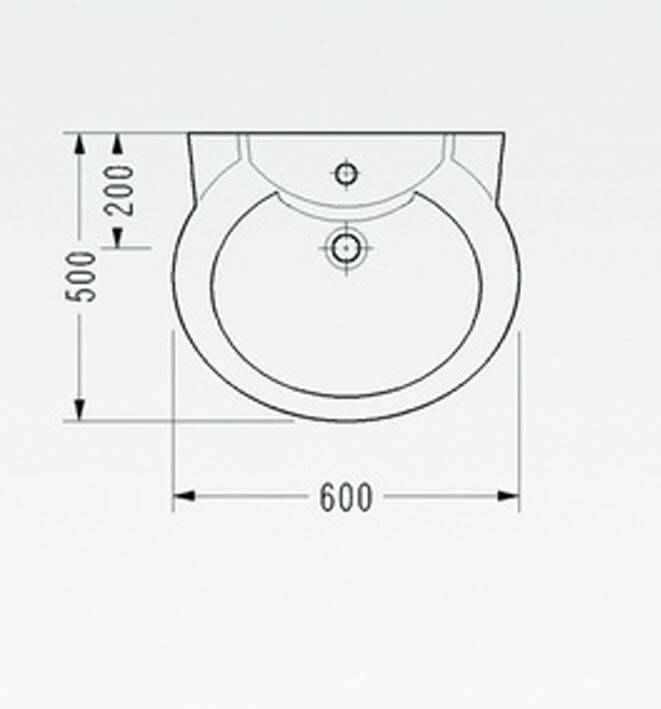 Serel - Prelude Lavabo 50x60 Cm Beyaz Ayaksız - 6501TBL000 - 5