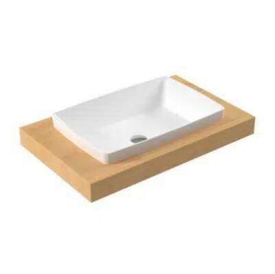 SEREL - Rita Tezgah Üzeri Gömme Lavabo Beyaz OUTLET - RT34DSS110H-TESHIR