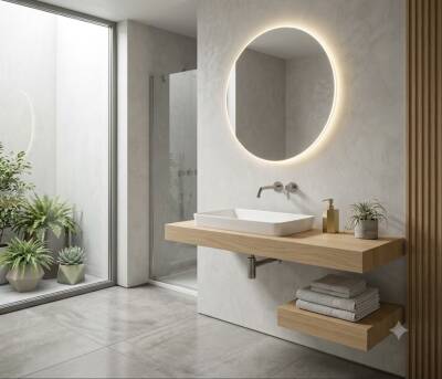 SEREL - Rita Tezgah Üzeri Gömme Lavabo Beyaz OUTLET - RT34DSS110H-TESHIR - 2