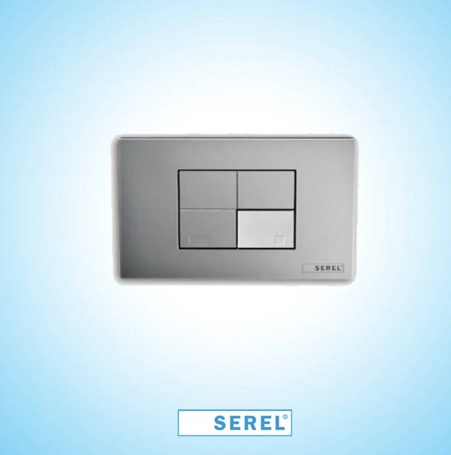 Serel - Smooth P45 Mat Krom Panel (Mat Buton) OUTLET - P450112-TESHIR - 1