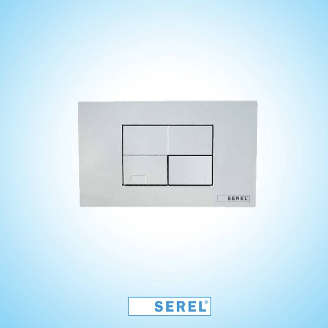 Serel - Smooth P45 Parlak Krom Panel (Parlak Buton) OUTLET - P450121-TESHIR - 1