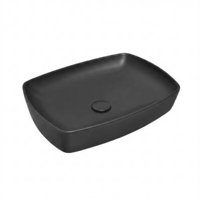 SEREL - Tek Parça Tezgah Üstü Lavabo 60 Cm Siyah OUTLET - 1633DXL060H-TESHIR - 1