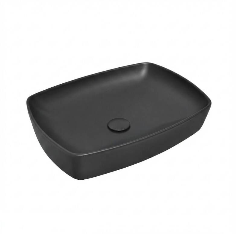 SEREL - Tek Parça Tezgah Üstü Lavabo 60 Cm Siyah OUTLET - 1633DXL060H-TESHIR - 1