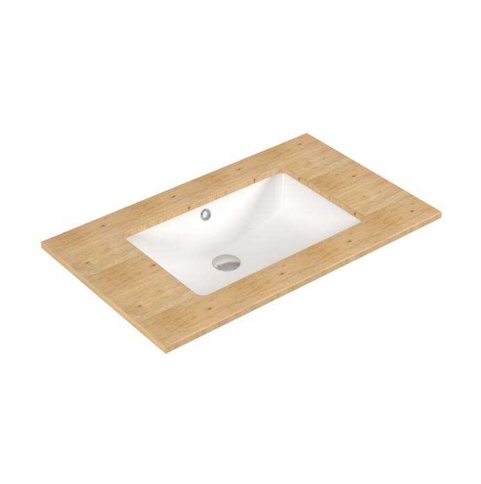 SEREL - Tezgah Altı Dikdörtgen Lavabo Beyaz (38x55) OUTLET - 0561DSS110H-TESHIR - 1