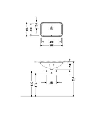 Serel - Tezgah Altı Lavabo 36x54 cm OUTLET - 0511DSS110H-TESHIR - 2