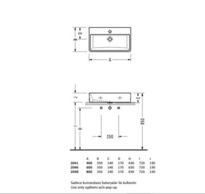 Serel - Tezgah Üstü Lavabo 35x40 cm OUTLET - 2041TXS110H-TESHIR - 2