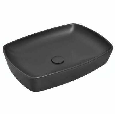Serel - Tezgah Üstü Lavabo 44x60 cm Mat Siyah OUTLET - 1633DXL050H-TESHIR