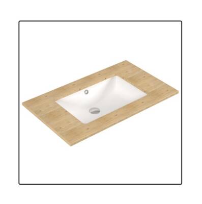 SEREL Tezgahaltı Dikdörtgen Lavabo 38x55 cm - 0561DSS110H - 2
