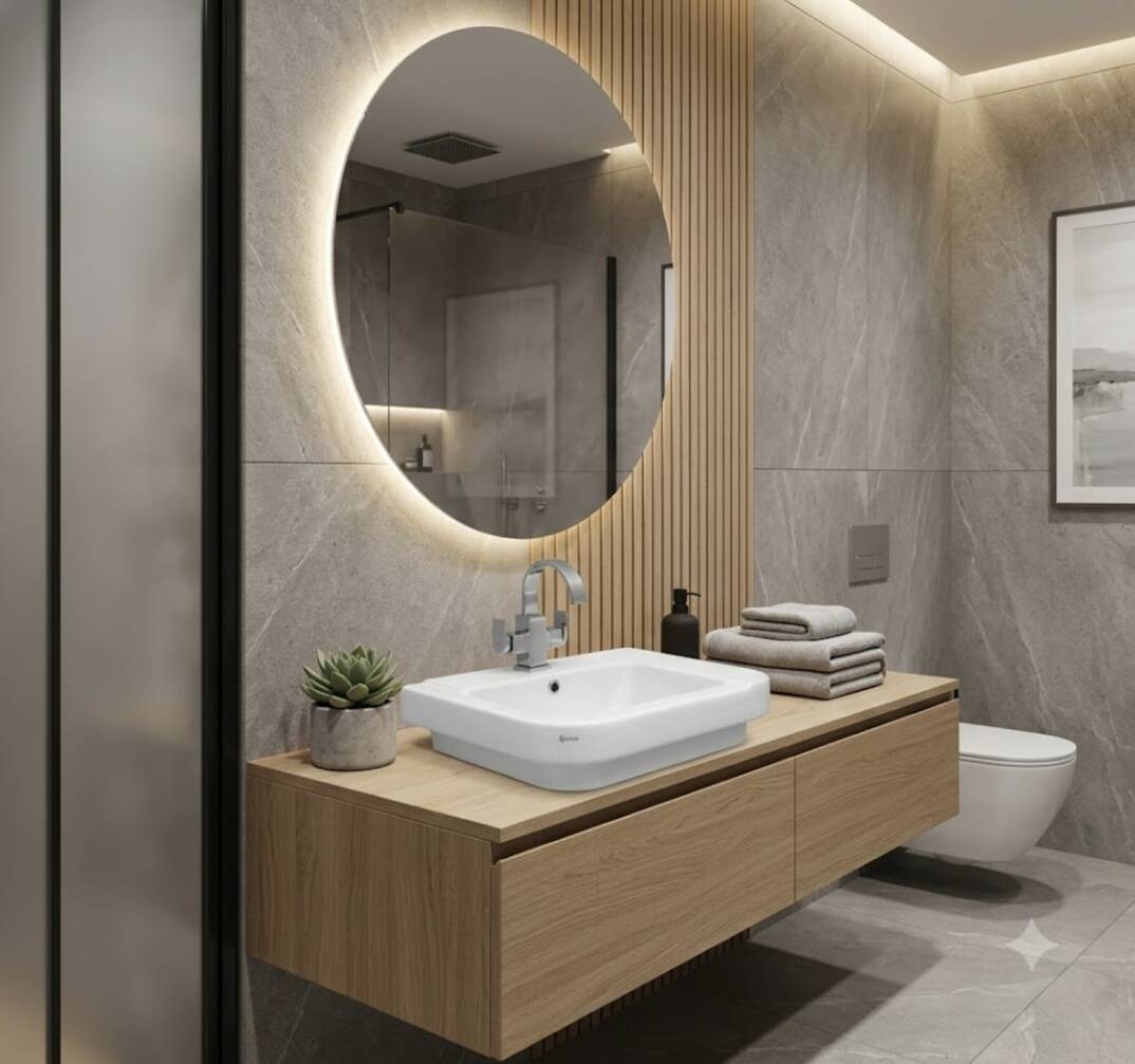 Serel - Verda 85 cm Lavabo Beyaz - 8935TDS000 - 3