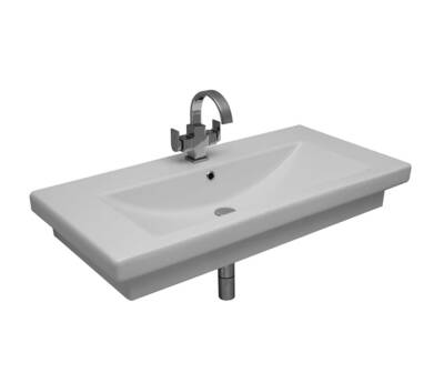 Serel - Verda Lavabo 100 cm Beyaz OUTLET - 8940TDS110AB-TESHIR - 1