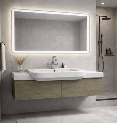 Serel - Verda Tegah üstü Lavabo 48x95 cm Beyaz OUTLET - 8936TDS000-TESHIR - 5