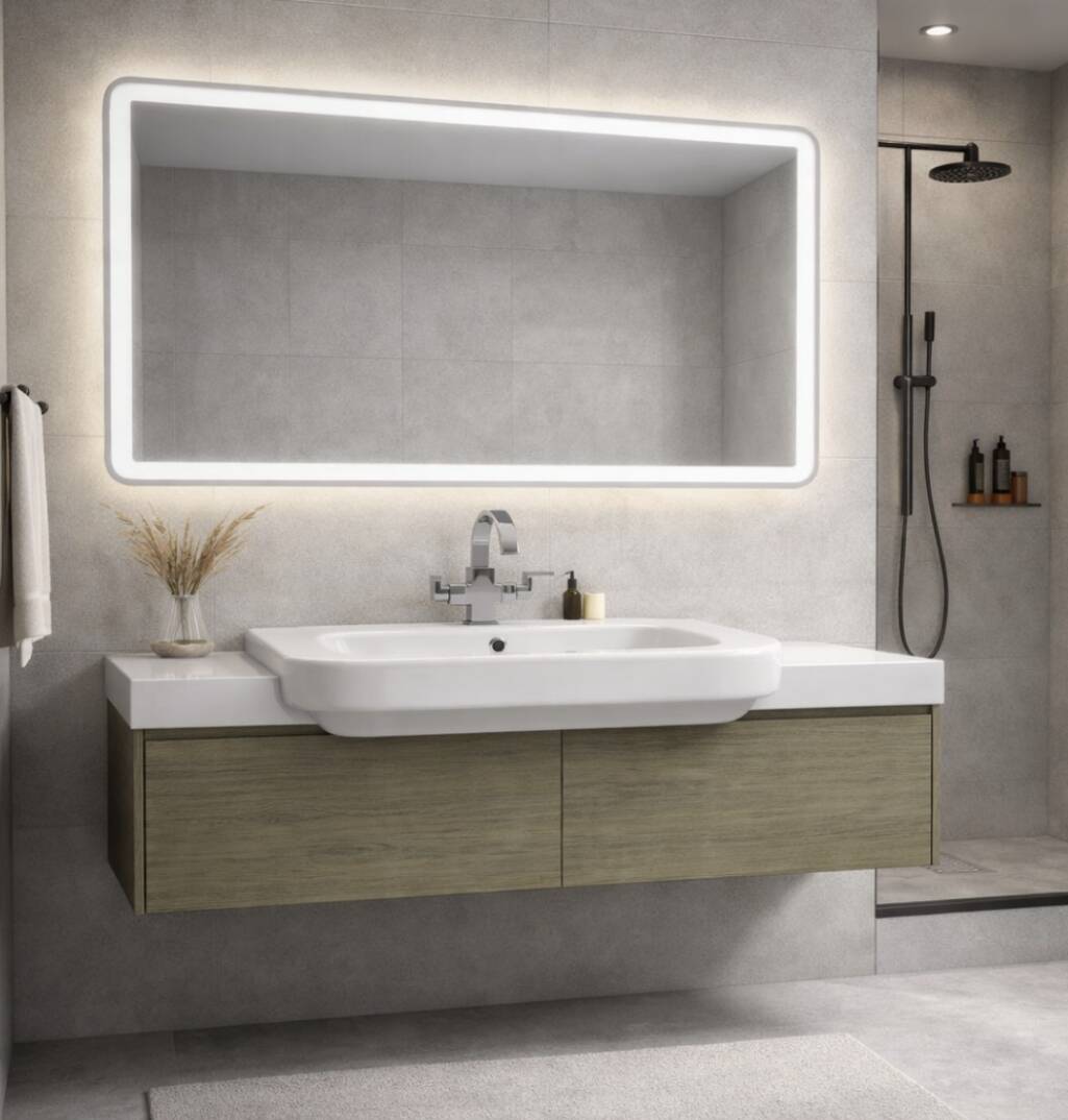Serel - Verda Tegah üstü Lavabo 48x95 cm Beyaz OUTLET - 8936TDS000-TESHIR - 5