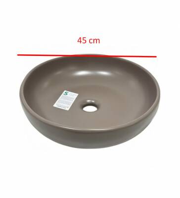Smanni - Nunki Tezgah Üstü Lavabo Mat Latte OUTLET - LV1070-214-TESHIR - 2