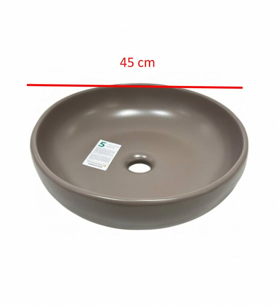 Smanni - Nunki Tezgah Üstü Lavabo Mat Latte OUTLET - LV1070-214-TESHIR - 2