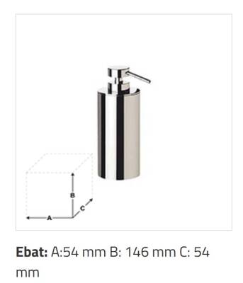 Sonia - Cylinder Tezgâh Üstü Sıvı Sabunluk Krom OUTLET - 90416/CR-TESHIR - 3