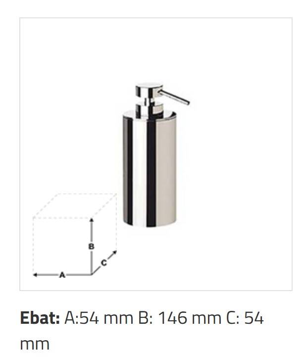 Sonia - Cylinder Tezgâh Üstü Sıvı Sabunluk Krom OUTLET - 90416/CR-TESHIR - 3
