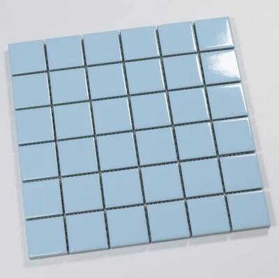 Vitra - M5x5 Ral 2307015 Fileli Seramik Porselen Mozaik Açık Mavi (1 M2/Kutu) - K5056438