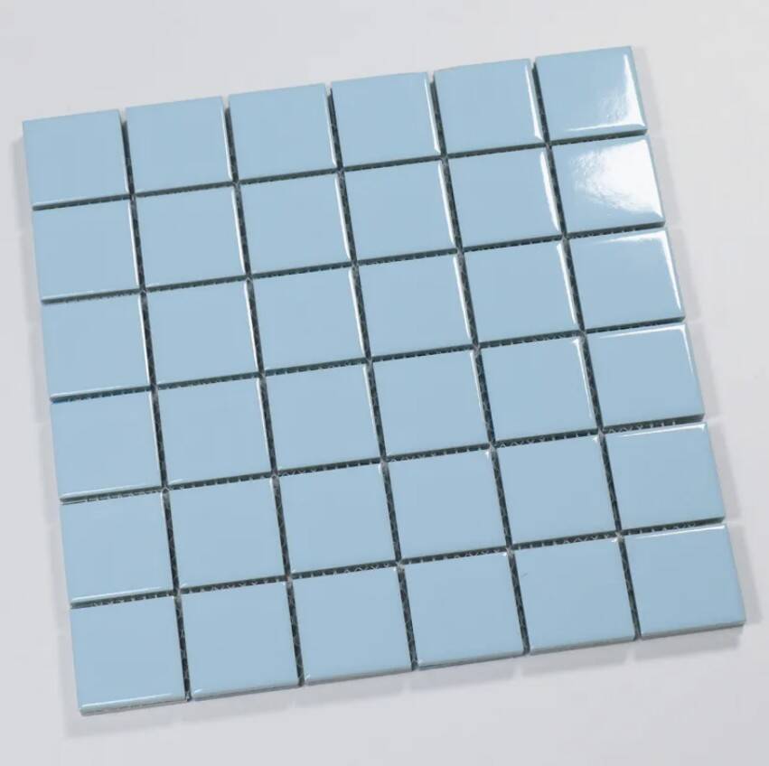 Vitra - M5x5 Ral 2307015 Fileli Seramik Porselen Mozaik Açık Mavi (1 M2/Kutu) - K5056438 - 1