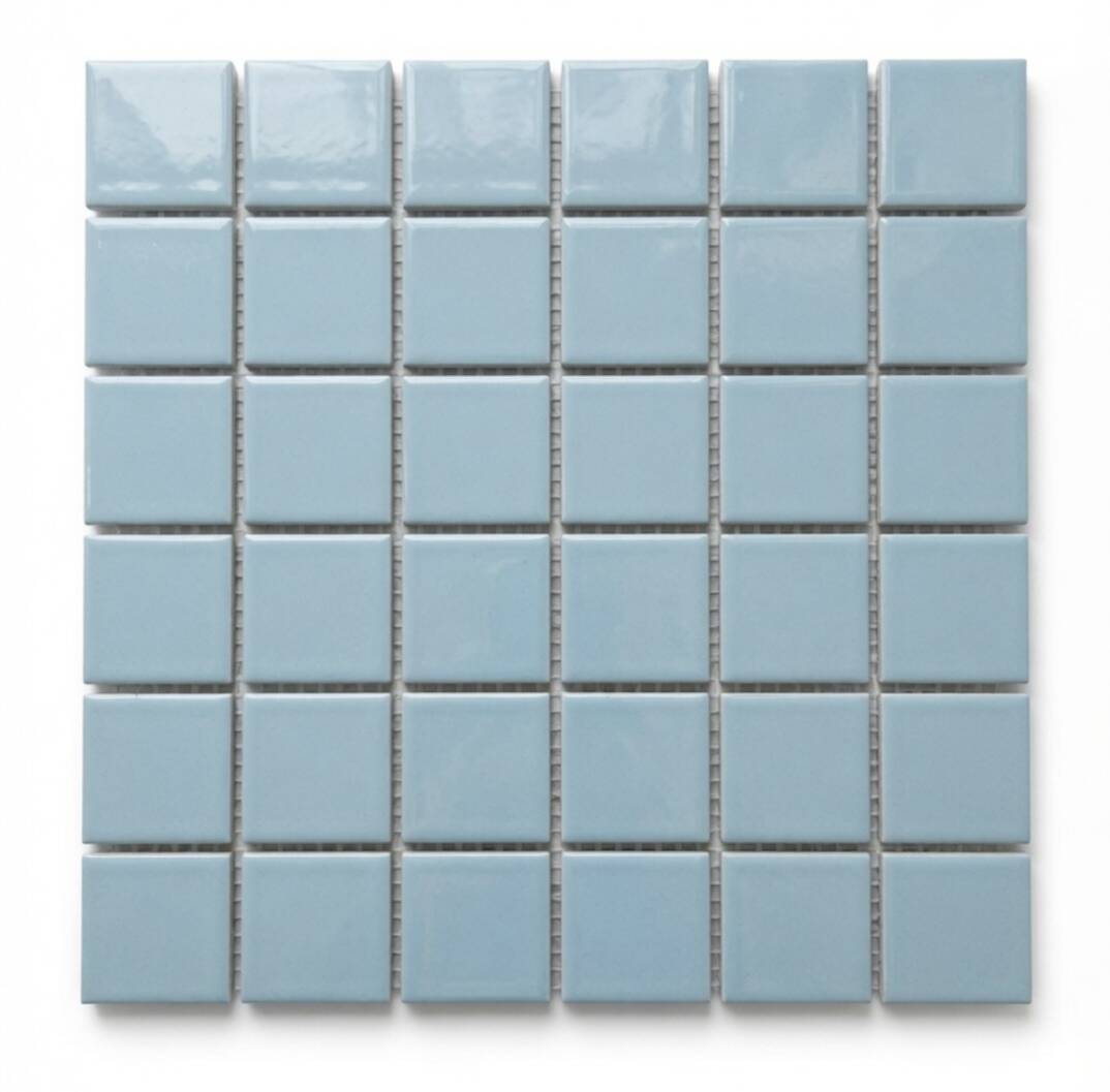 Vitra - M5x5 Ral 2307015 Fileli Seramik Porselen Mozaik Açık Mavi (1 M2/Kutu) - K5056438 - 3