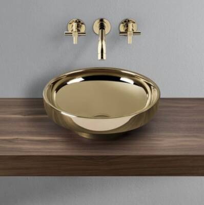 Vitra - Water Jewels Tezgah Üstü Çanak Lavabo 40 cm Altın/Gold OUTLET - 4334B072-0016-TESHIR - 2