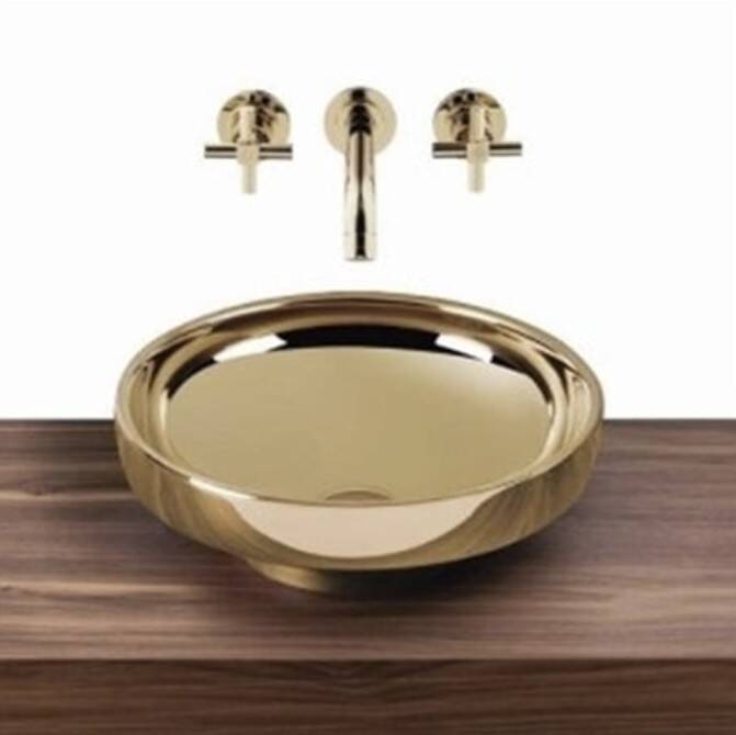 Vitra - Water Jewels Tezgah Üstü Çanak Lavabo 40 cm Altın/Gold OUTLET - 4334B072-0016-TESHIR - 3